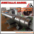 Centrifugal casting bimetallic injection barrel and barrel head
